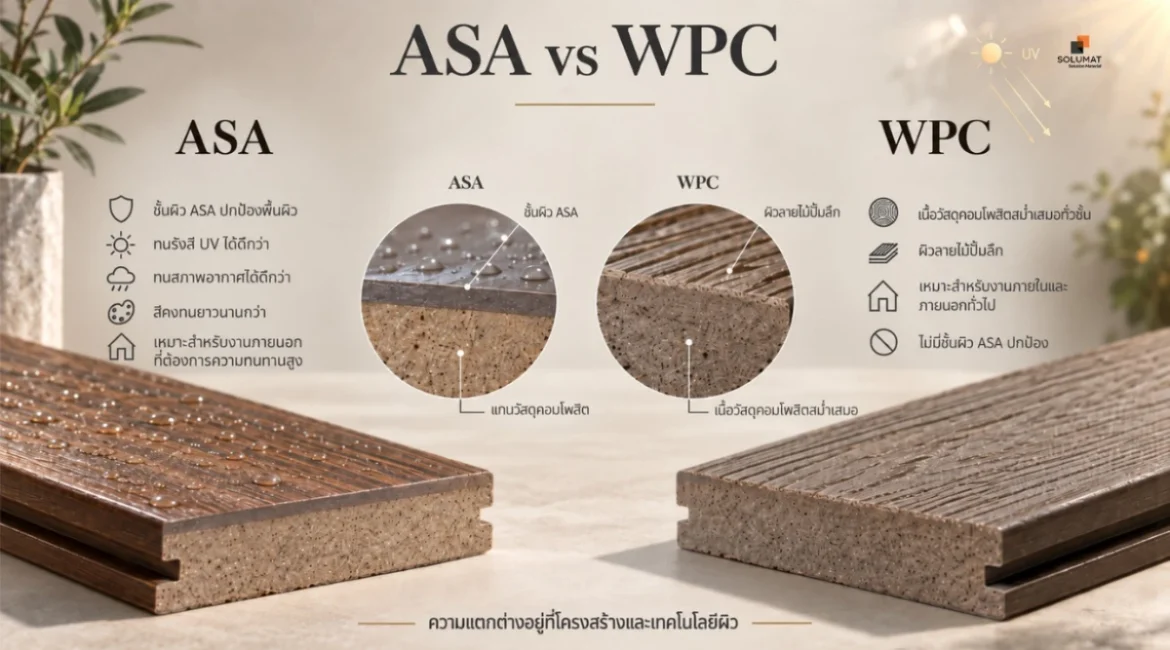 ไม้ ASA กับ ไม้ WPC ต่างกันอย่างไร เลือกให้เหมาะกับงานภายนอก